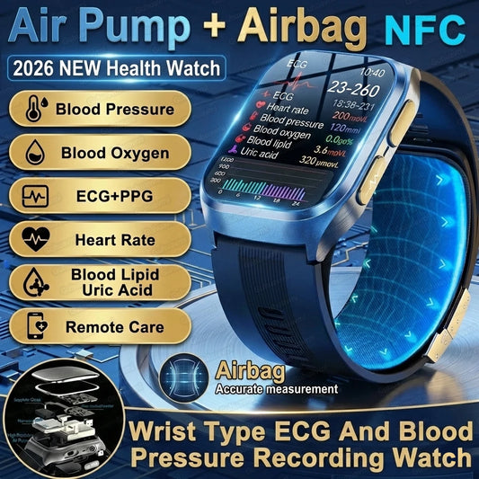 2026Neue Luftpumpen-Airbag-Blutdruck-Smartwatch Mehrdimensionale Gesundheitsüberwachung Mikrophysikalische Untersuchung Smartwatch