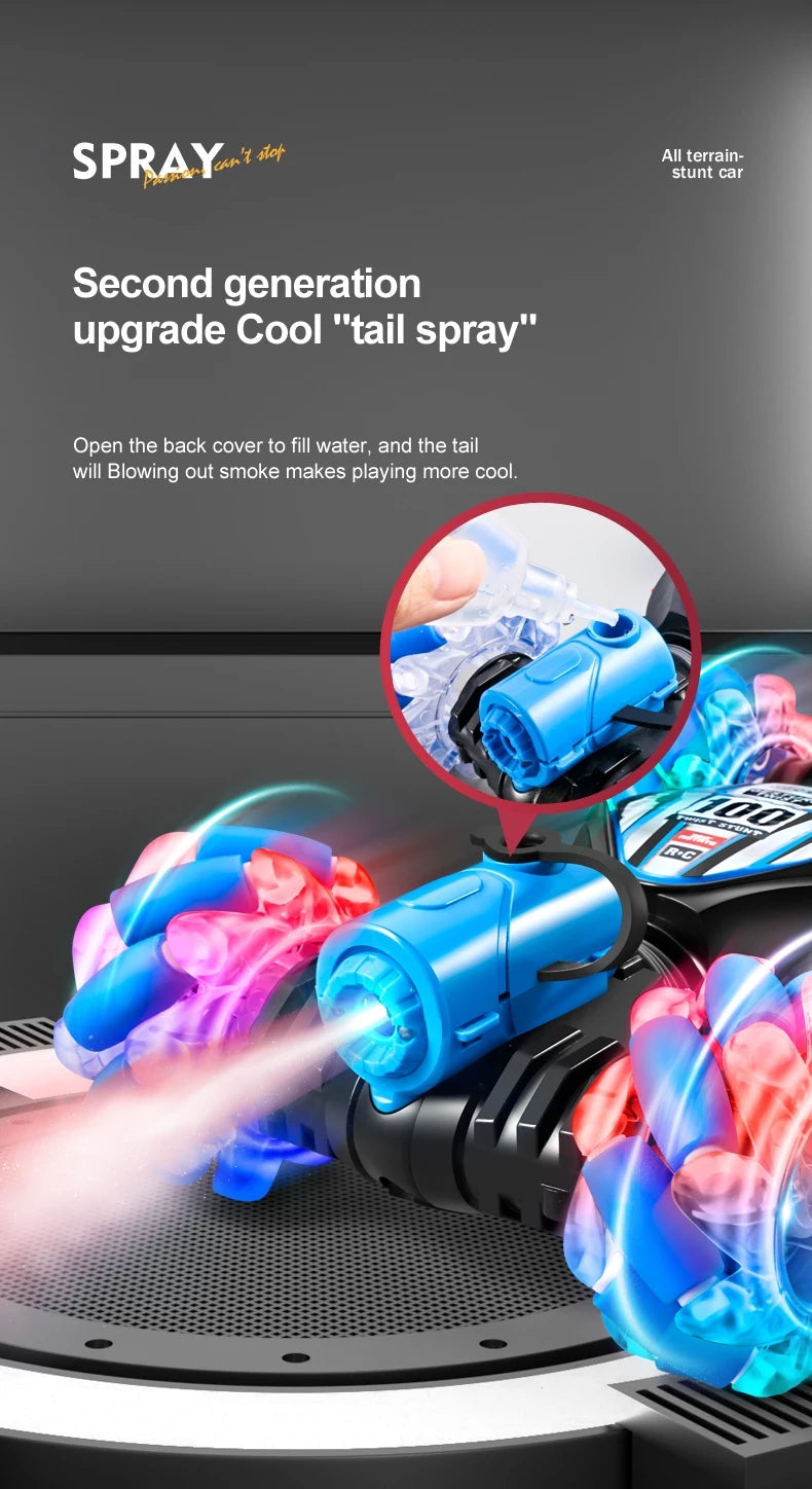 Top RC Stunt Car 2.4G Ferngesteuertes Auto RC Uhr Gestensensor LED Rotation Geschenk Elektronisches Spielzeug für Kinder Jungen