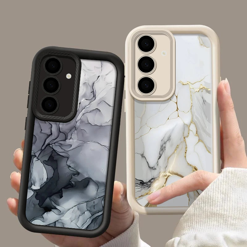 Marmor Hülle für Samsung Galaxy S25 Edge S26 S24 S23 S22 Ultra Plus S25 S24 FE A57 A37 A55 A54 A56 A17 A36 A16 5G Silikonhülle