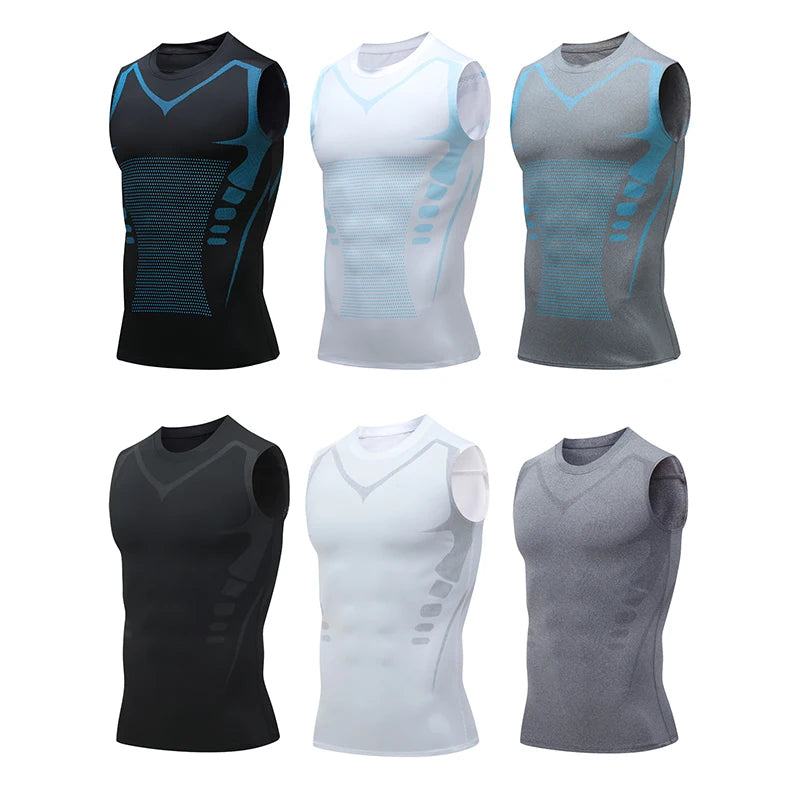 Kompressions-Tanktop Herren Gym-Shirt Ärmellos Schnelltrocknend Bedruckte Sportbekleidung Herren Fitness Bodybuilding Weste Workout Muskel-Top