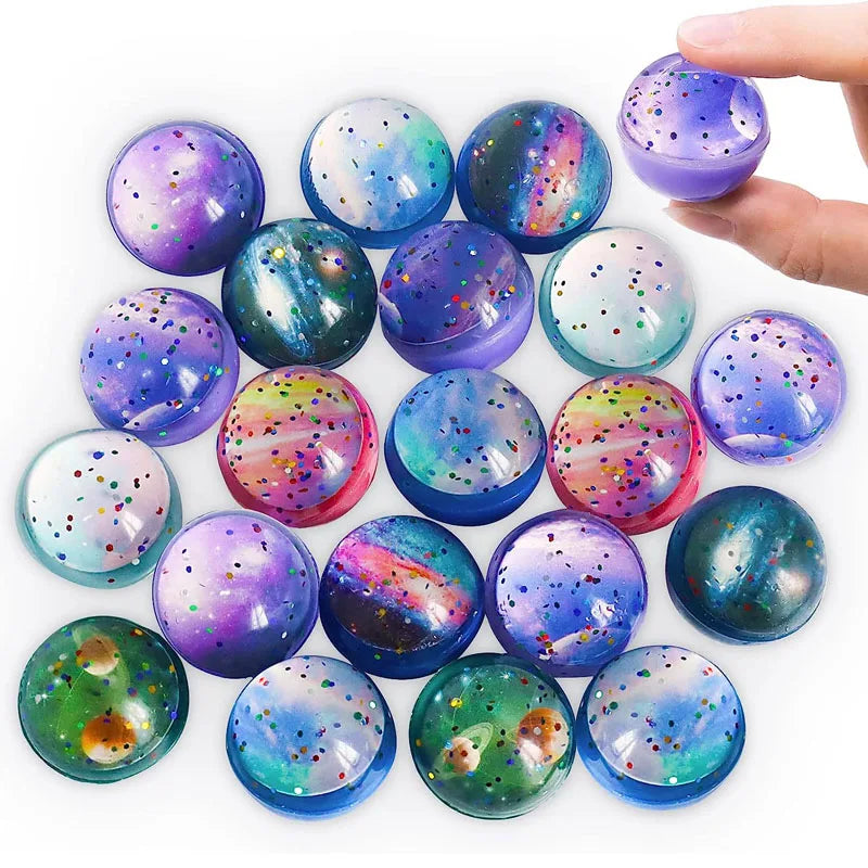 30 Stk. Sonnensystem Planeten Weltraum Party Mitgebsel für Kinder Flummis 30MM Preise Geburtstagsgeschenk Automaten Spielzeug
