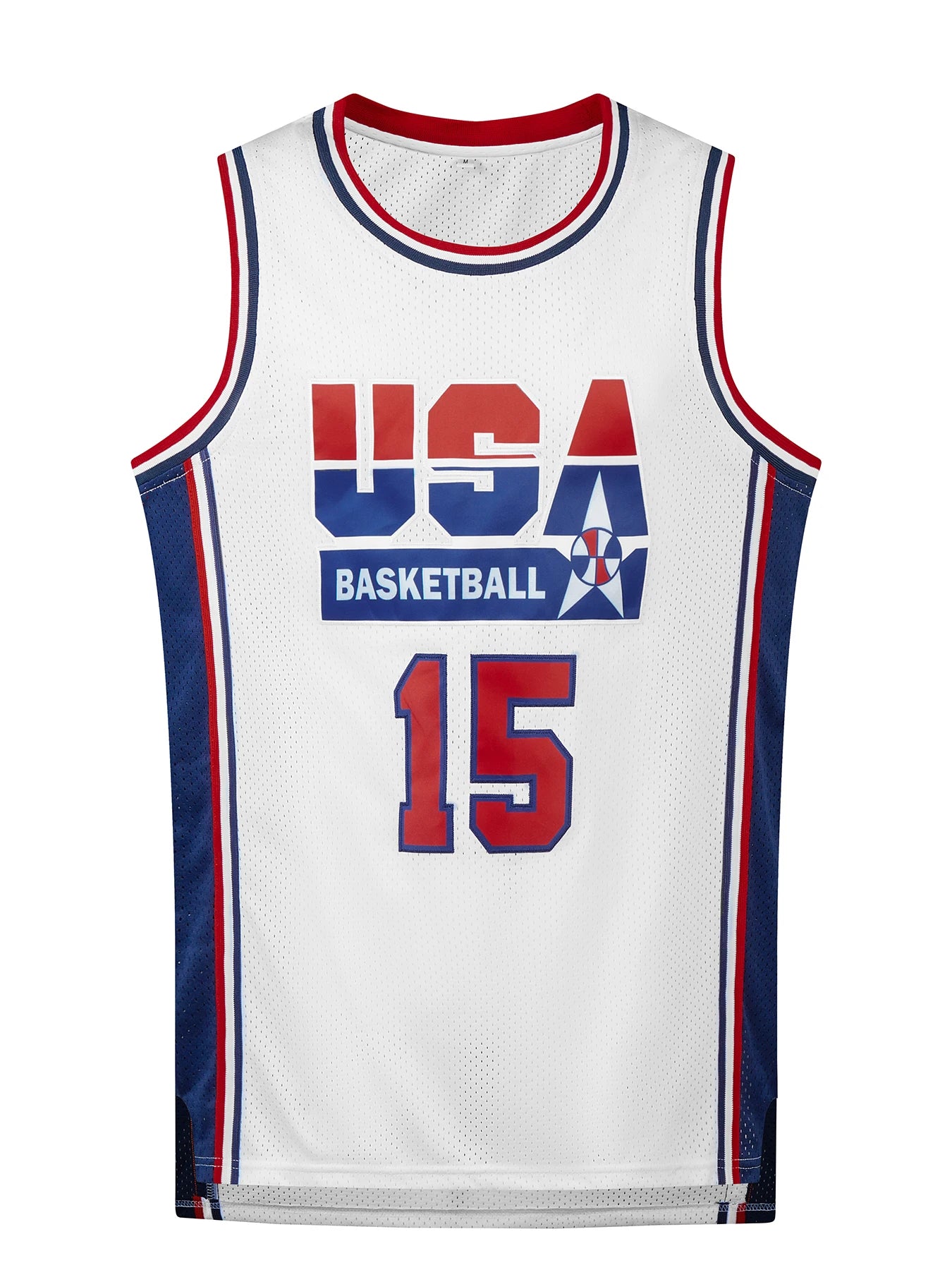 Maillot de basketball respirant pour homme, col rond, sans manches, uniforme d'entraînement pour garçons, t-shirt d'équipe, nouveau design, hauts USA