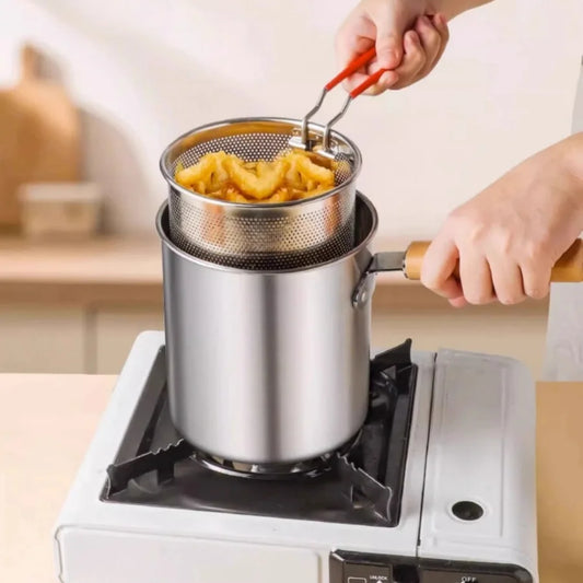 Vente directe usine, ensemble de casseroles de friture en acier inoxydable 304, friteuse à poulet frit, tempura, marmite à friture pour la cuisine