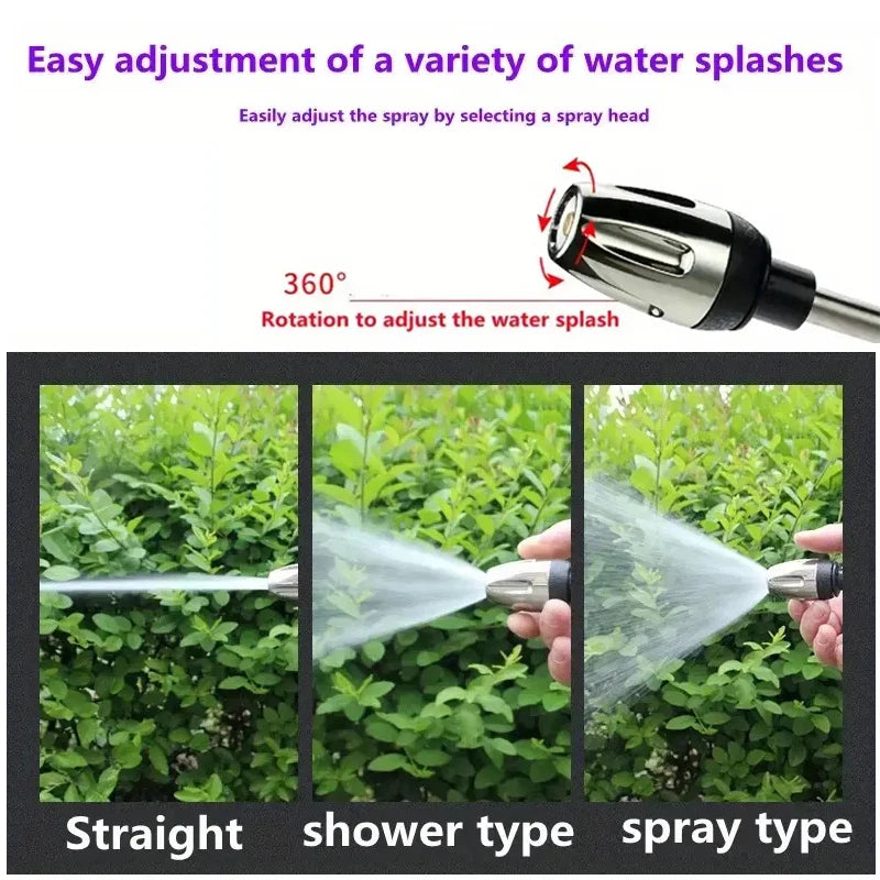 Tuyau d'arrosage extensible magique pour jardinage et nettoyage, 3/4", connecteur, tête d'arrosage, dispositif d'arrosage, sans nœuds.