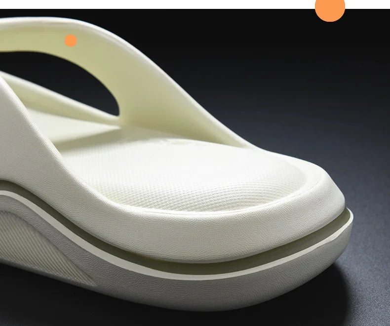Neue Hausschuhe für Männer und Frauen, Flip-Flops, Sandalen für drinnen und draußen, Strand, superweiche Unterseite, Pantoletten, rutschfeste, dick besohlte Herren-Hausschuhe