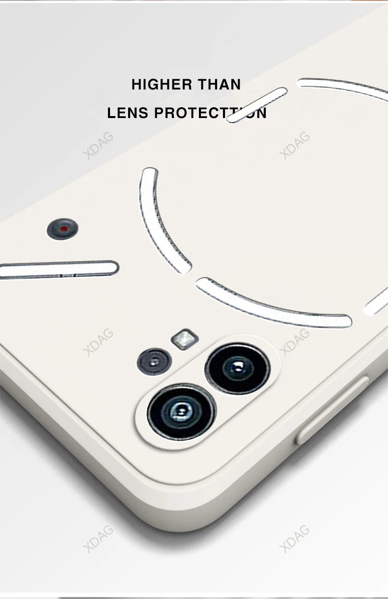 Coque de téléphone pour Nothing Phone (1) 1 One 5G A063 Housse de protection arrière en silicone liquide d'origine de haute qualité simple et tendance avec protection d'appareil photo