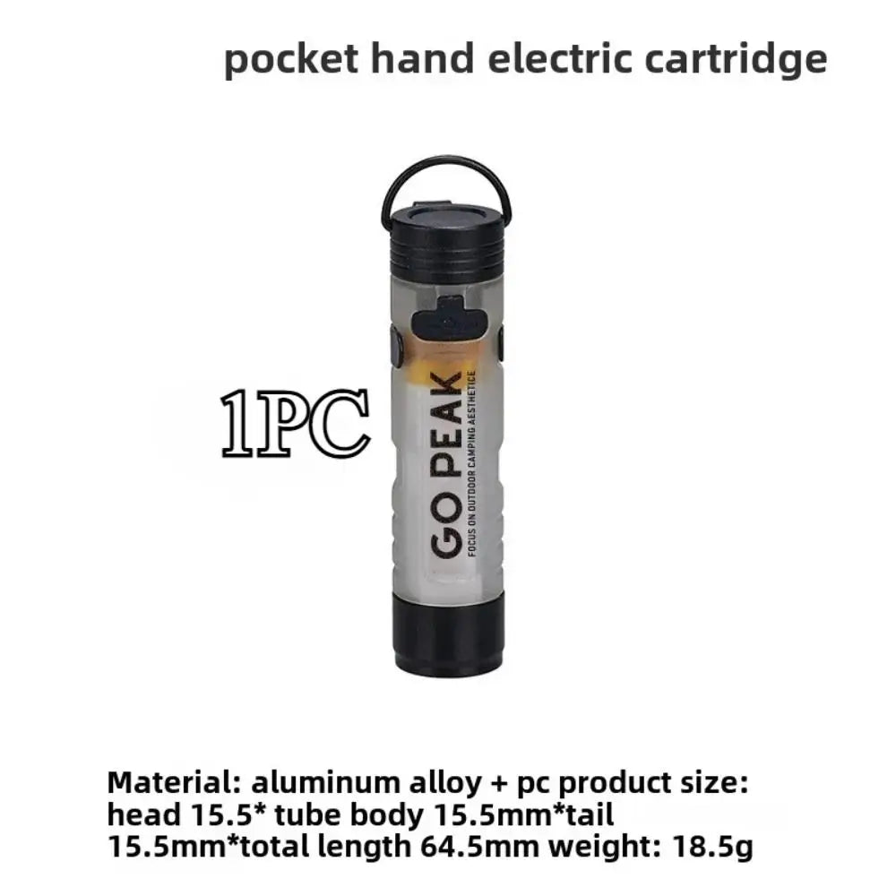 GO PEAK Starke, leichte Mini-Taschenlampe, lange Akkulaufzeit, Kappen-Schlüssel-Clip-Licht, wiederaufladbare magnetische Haken-LED-Nacht-Taschenlampe