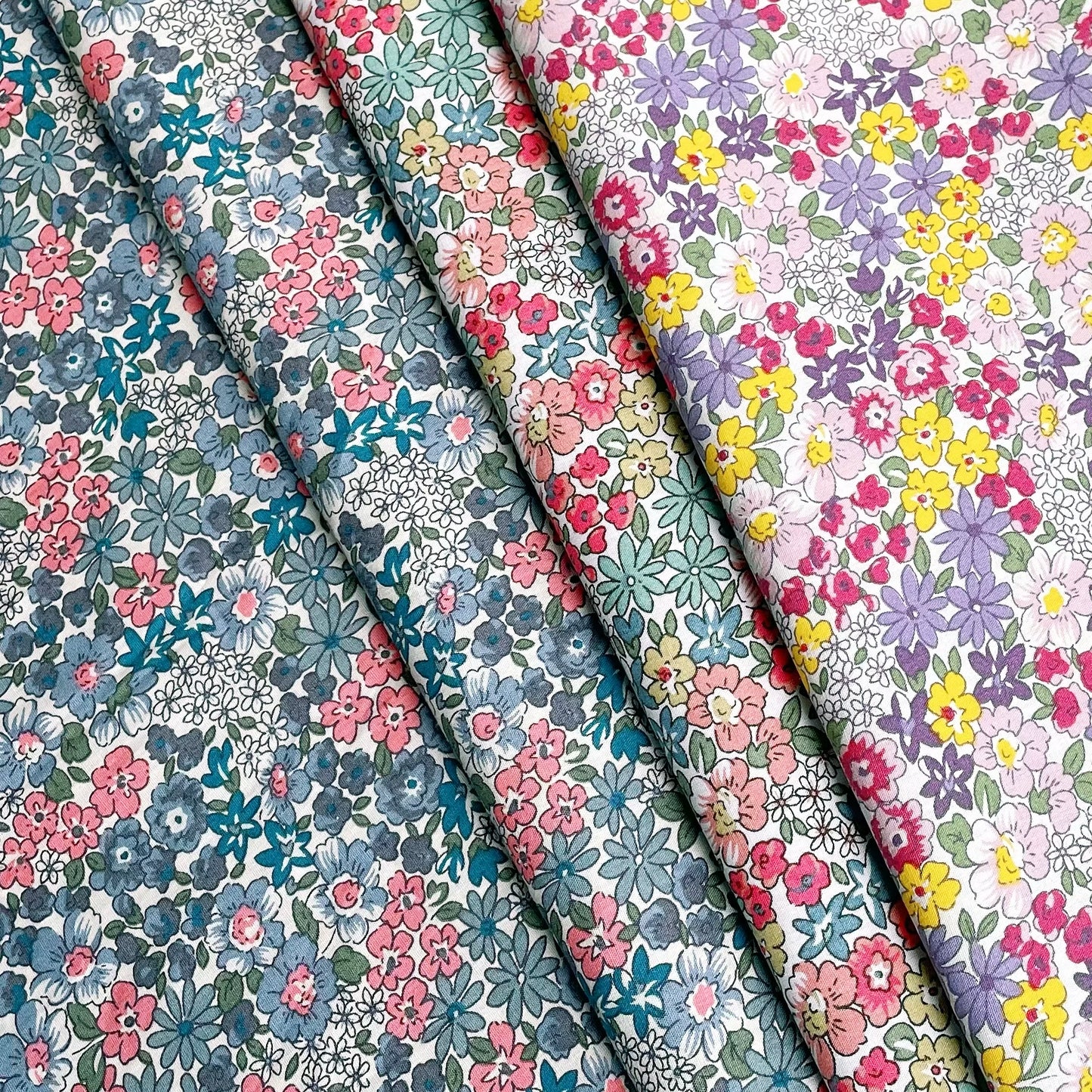 Betsy Floral 100% Cotton Poplin Fabric 40S Like Liberty Digital Printed For Sewing Cloth Dress Skirt Kids Designer Designer