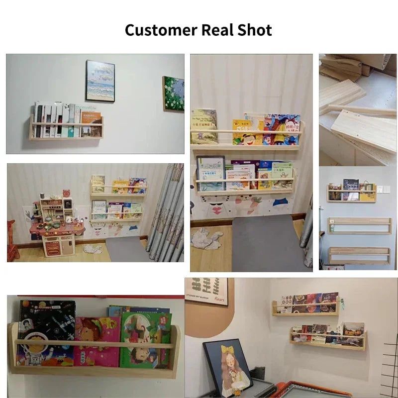 Schwebende Regale für die Wand Kinderzimmer Bücherregal Kinder Bücherregal für Wohnzimmer Schlafzimmer Deko Küche Gewürzregal Badezimmer Aufbewahrungsregal