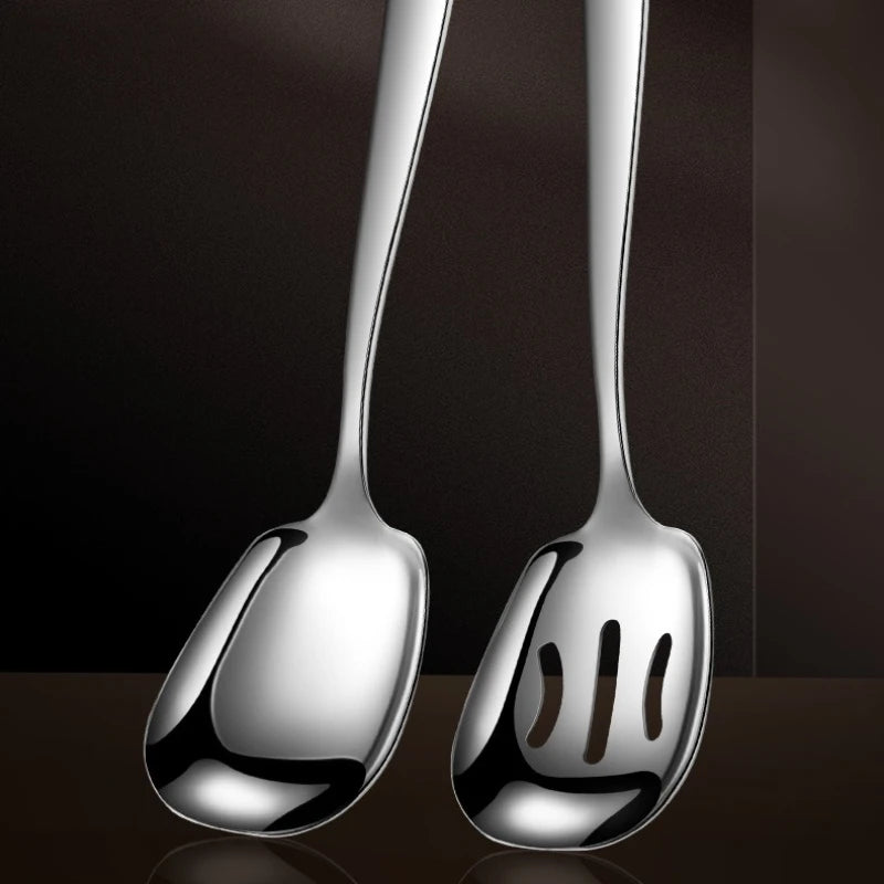 1PC Public Serving Spoon Stainless Steel Serving Spoon Large Spoon Commercial Hotel Restaurant Household Tableware