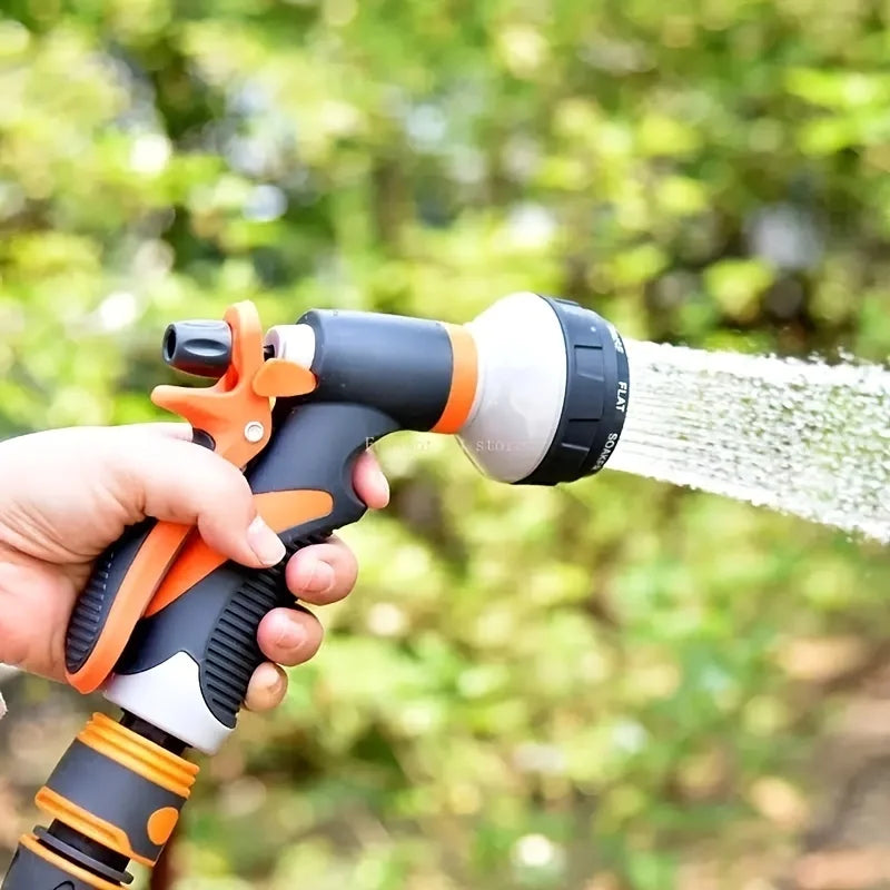 Tuyau d'arrosage pour la maison et le jardin avec raccord bimétallique flexible et pistolet à eau réglable pour le lavage de voiture Fournitures d'irrigation de jardin
