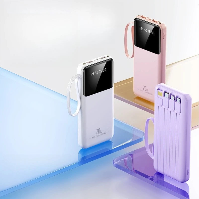 Batterie Externe 10000mAh 20000mAh pour iPhone et Téléphones Android Charge Rapide Powerbank Chargeur Portable
