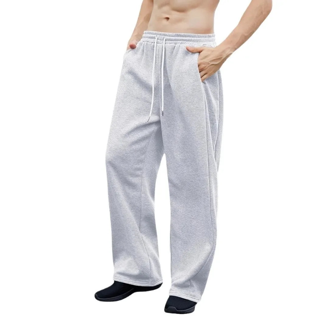 Pantalon de survêtement large Y2K Harajuku pour femmes, streetwear, ample, surdimensionné, gris, de sport, taille haute, avec cordon de serrage, décontracté