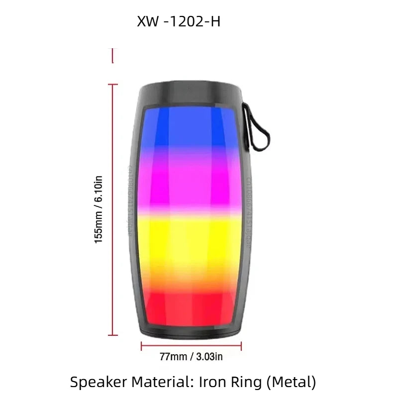 PHONEPACE Bluetooth-Lautsprecher Leistungsstarke tragbare Soundbox Subwoofer Auto-Audio Bass MP3-Player Soundsystem LED-Lichter