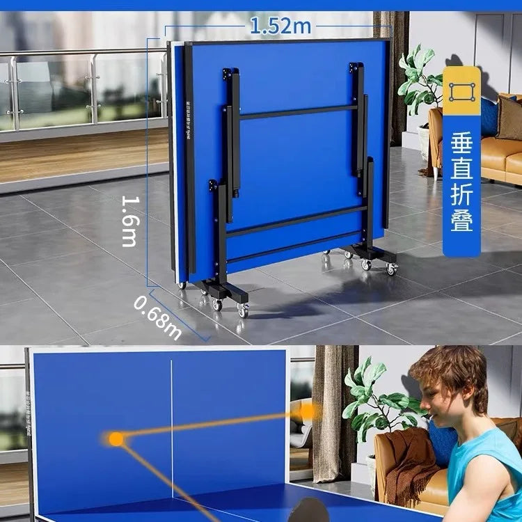 12mm  Anti-Corrosion Table Tennis Table Indoor  Foldable Indoor Ping Pong Table