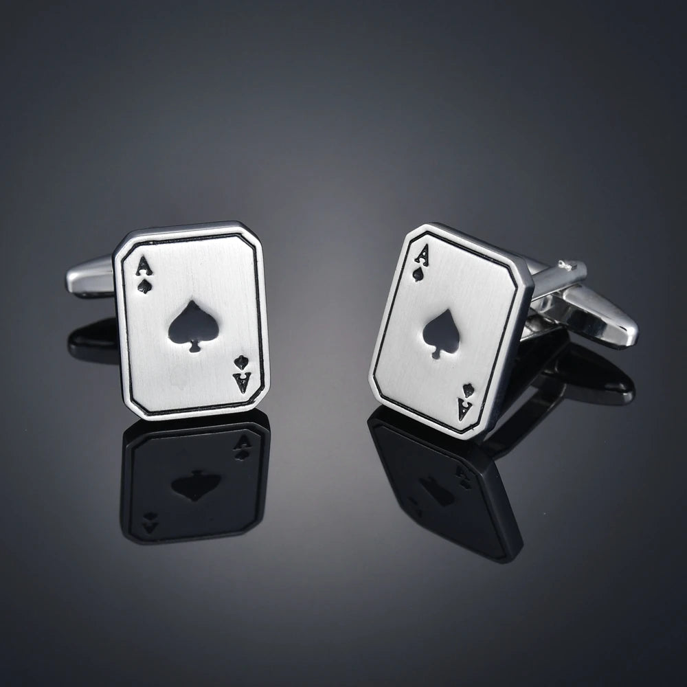 Quality Gems Craft Manschettenknöpfe Blumenmuster Golden Horse Muster Stoff Französische Ovale Hemd gemelos cuff links