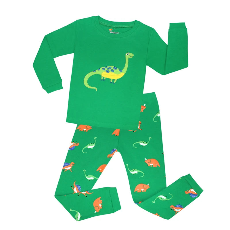 Animal Cartoon Boys Pajamas Sets Children's Sleepwear Kids Nightwear 100 Cotton Spring Autumn Boy Pyjamas Homewear Night Wear