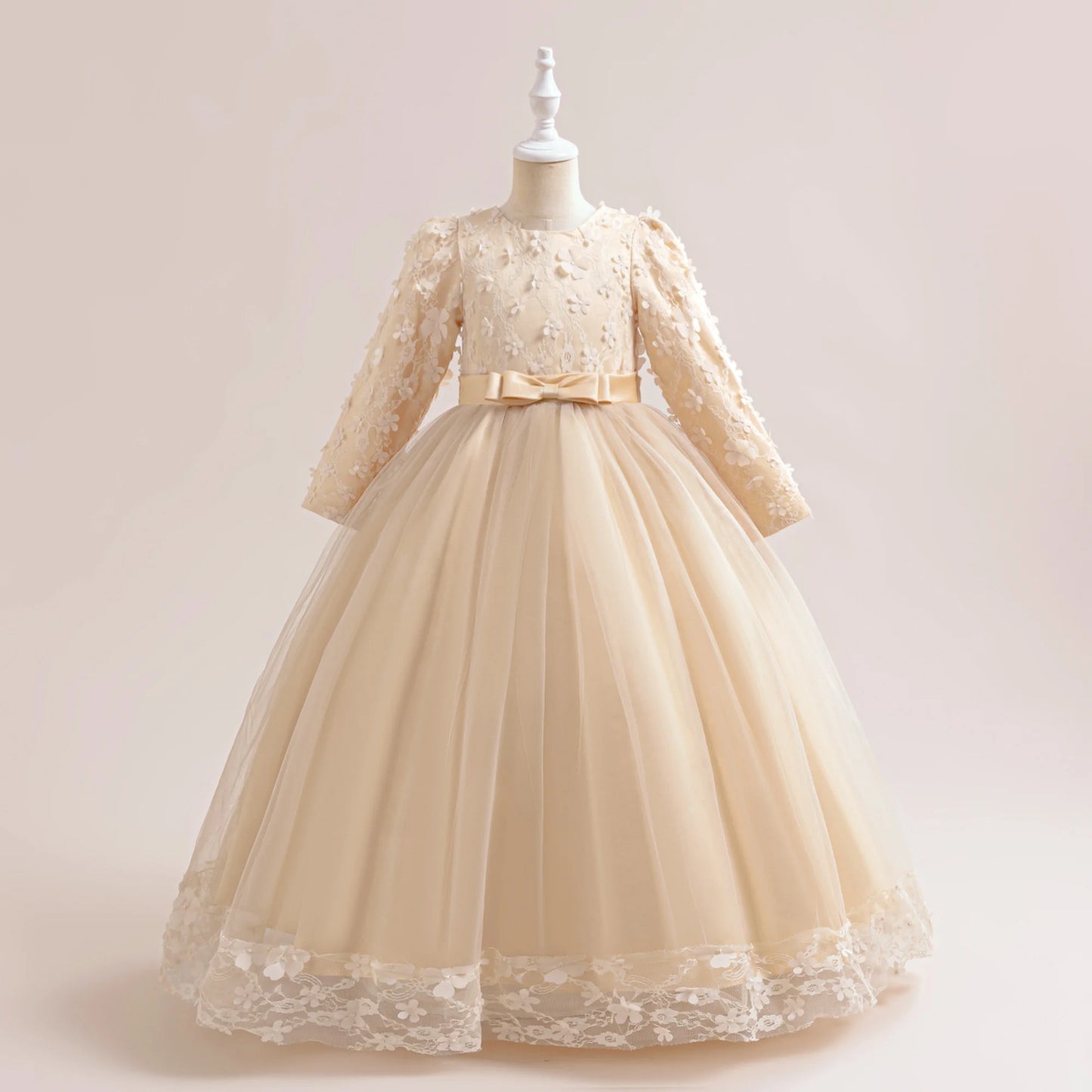 Robes de Soirée Broderie Fleur Fille Robe Décontractée Été Vacances Enfants Vêtements de Soirée Mode Variée Anniversaire Princesse Por