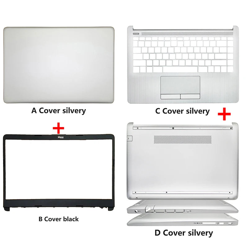 NOUVEAU Pour HP 14-CF 14-DF 14-DK 14-DP 14S-CR 14S-CF 340 G5 Ordinateur portable Coque arrière LCD Façade Lunette Repose-poignets Boîtier inférieur Clavier