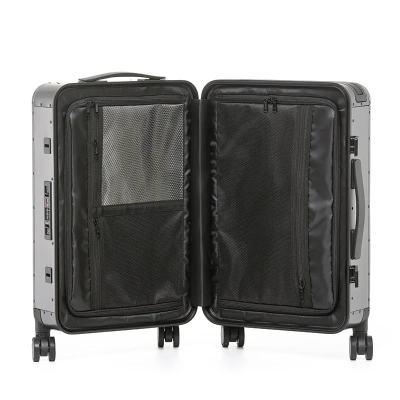 20/24 inch All aluminum-magnesium alloy Travel Suitcase Carry-On Luggage Trolley Case With Wheels Business Boarding Box