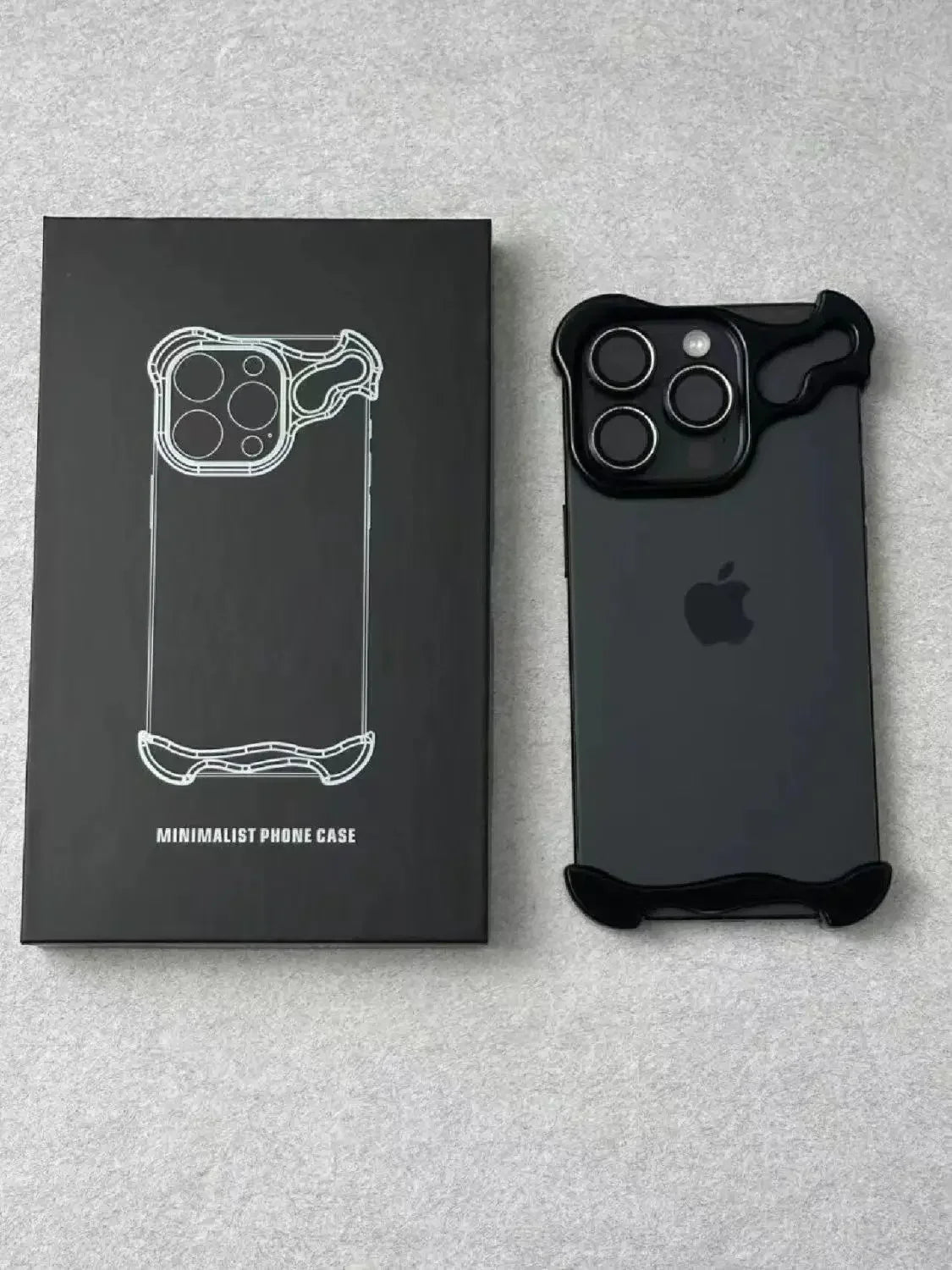 Unregelmäßige Metallstoßfänger Handyhülle für iPhone 17 16 15 14 13 12 Pro Max Plus Linsenfilmschutz Nackte Aluminium Stoßfeste Abdeckung