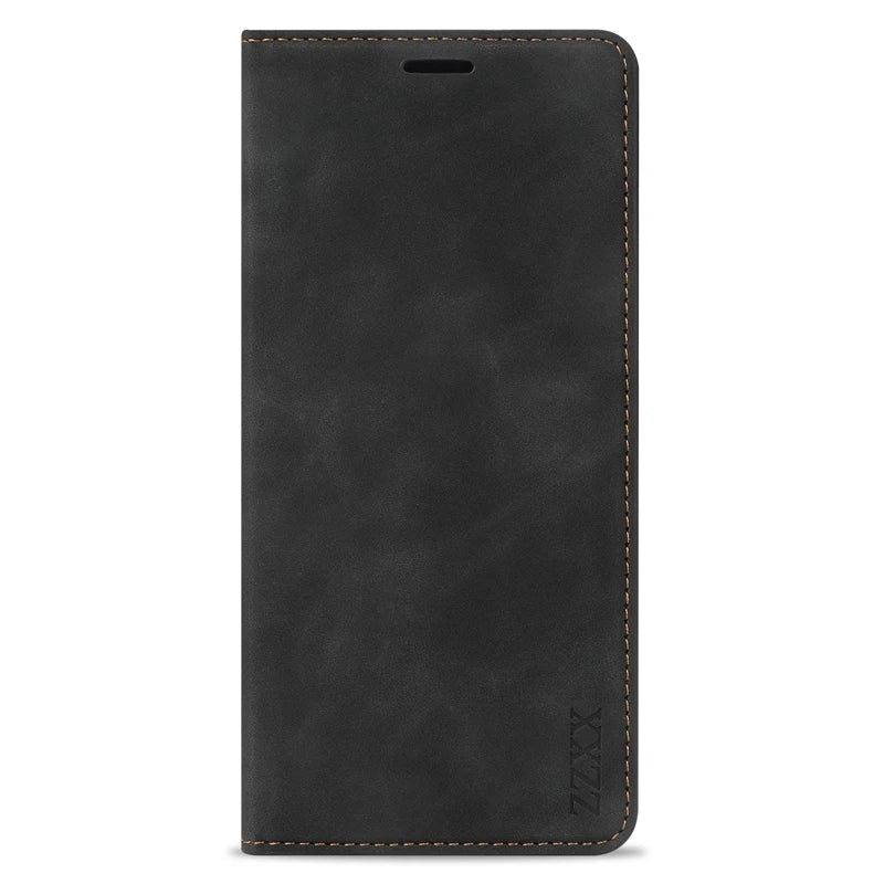 Wallet Skin Friendly Flip Leder Hülle für Samsung Galaxy S26 Ultra S25 Edge S24 Plus S23 FE A15 A16 A17 A26 A35 A36 A54 A55 A56