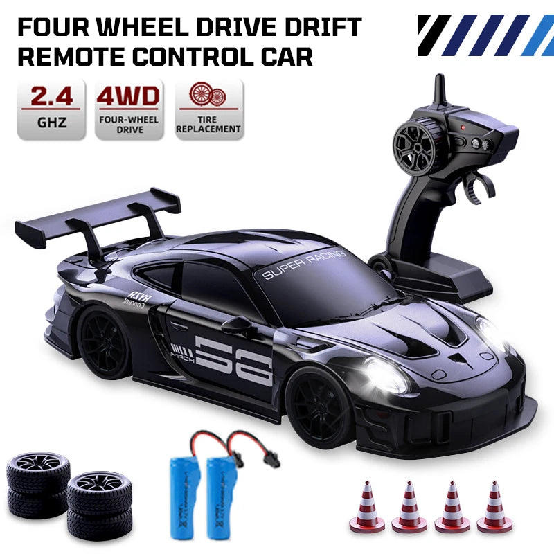 Voiture Télécommandée 4x4, 2.4G Radio Haute Vitesse, Drift Racing, Camion Rapide RTR, Jouet Cadeau pour Enfants