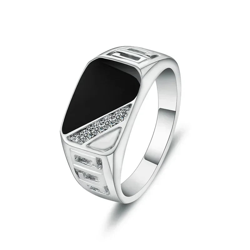 Nouvelles bagues brillantes en métal 2023 pour hommes, anneaux géométriques larges, chevalière carrée, style punk, bijoux fantaisie, vente en gros