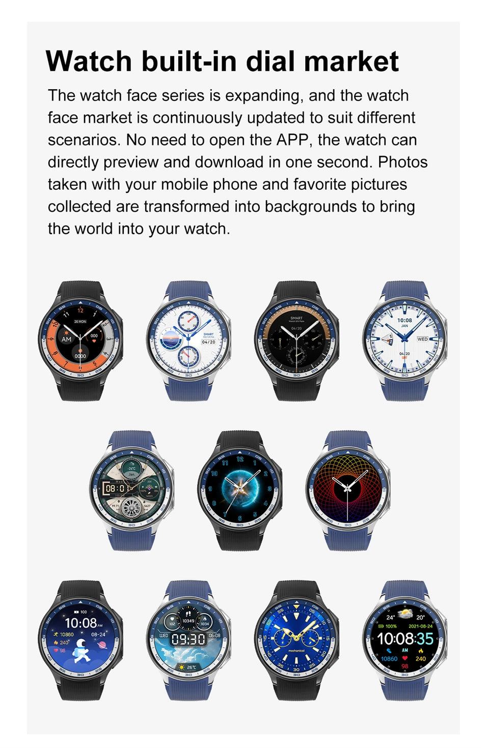 OPPO DT Watch X Montre Connectée Bluetooth avec Appel, 4 Go de Mémoire, Enregistrement, Lecture MP3+MP4, Son Surround Visuel 3D, Smartwatches Homme 2025 Nouveau