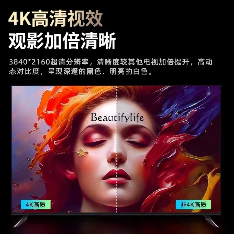 Téléviseur intelligent 4K HD ACL à réseau vocal pour la maison, de 45/65/70/75/85/100 pouces