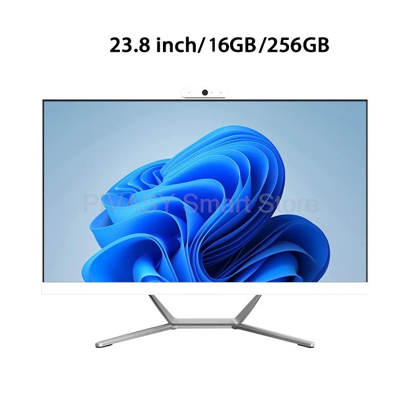 23.8 Inch New Ultra-Thin All-in-One Desktop PC FHD IPS 1920*1080 75Hz Convenient Support Wall-Mountable tv for Home Business