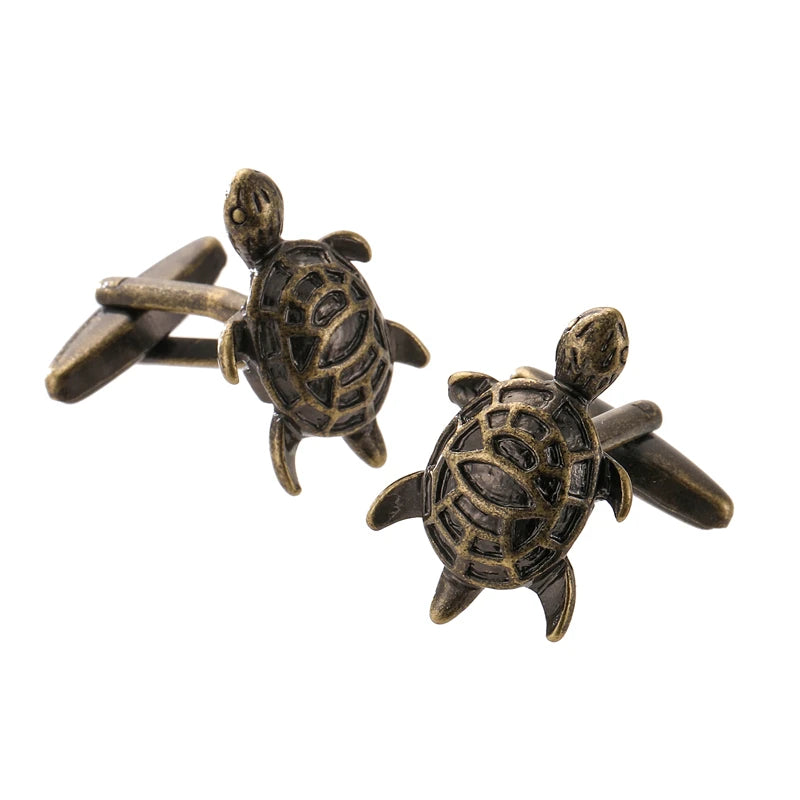 Klassische französische Herrenhemden Manschettenknöpfe, niedliche Tiere, Schmetterling, Schildkröte, Hund, Hufeisen, Manschettenknöpfe, Business-Anzug, Accessoires, Schmuck