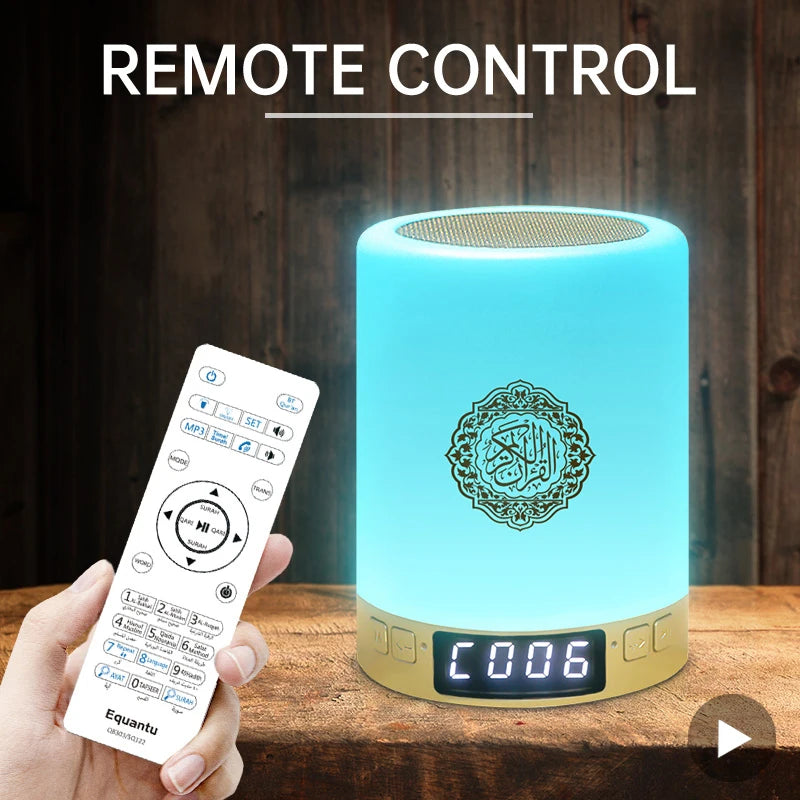 Heller Koran Azan Muslim Koran Bluetooth Lautsprecher Tragbares Nachtlicht Heilige Lampe Soundbox Musik Kabellos Caixa De Som Bocina Mp3
