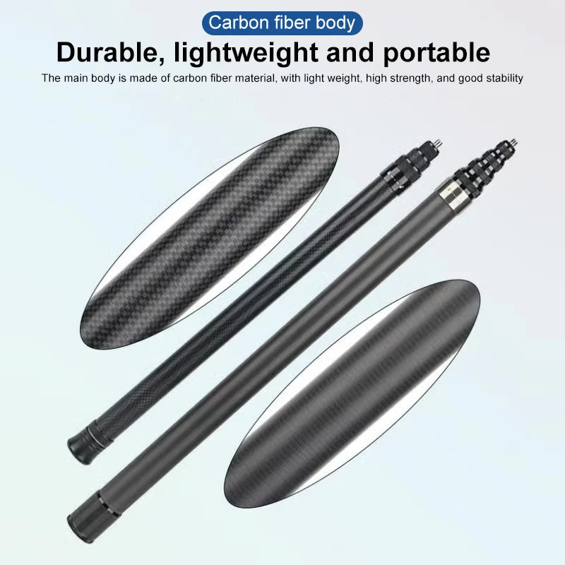 HONGDAK Monopode extensible en fibre de carbone de 3 m, édition étendue, perche à selfie invisible pour Insta360 X3 X2, trépied pour GoPro