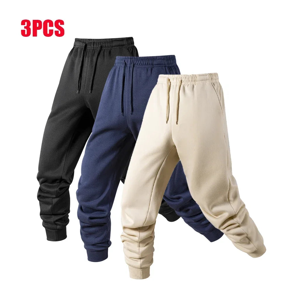 1/3 Pack Men's Warm Sports Pants Male Casual Sportswear Running Workout Long Pants Sport Trousers Jogger Sweatpants