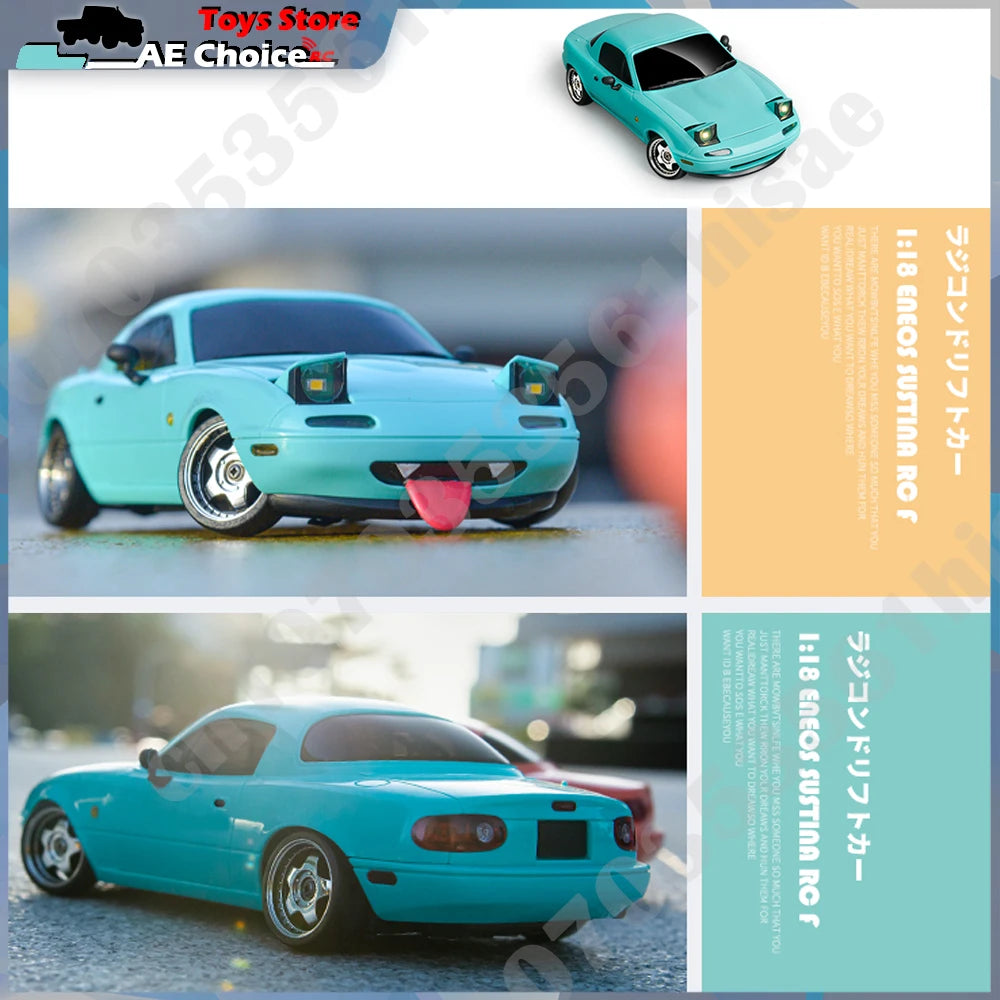 LDRC LD1804 RC Drift Car 1/18 Mazda Mx5 2.4G 2WD ESP Gyroscope LED Lights Full Scale Controlled Model Children Car Toys Gifts