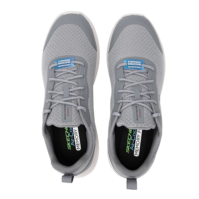 Skechers Chaussures Homme Chaussures de Sport d'Automne Basses Confortables Respirantes Tendance Fitness Entraînement Baskets Décontractées 232005-Gry
