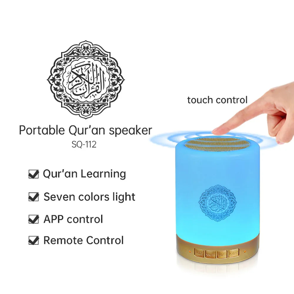 Heller Koran Azan Muslim Koran Bluetooth Lautsprecher Tragbares Nachtlicht Heilige Lampe Soundbox Musik Kabellos Caixa De Som Bocina Mp3