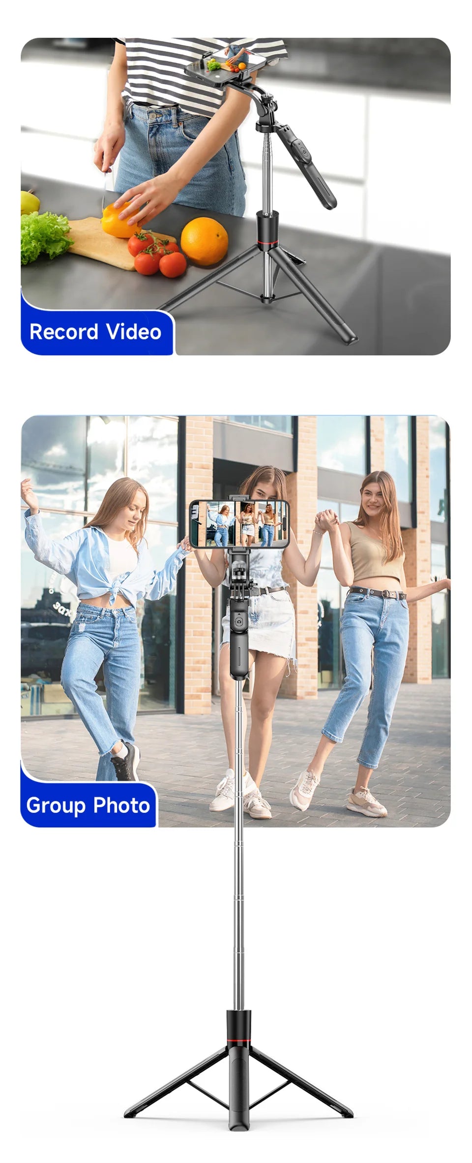 FGCLSY Telescopic Selfie Stick Tripod Monopod Stand Mobile Phone Support Wireless Gimbal Stabilizer For iPhone Android Holder