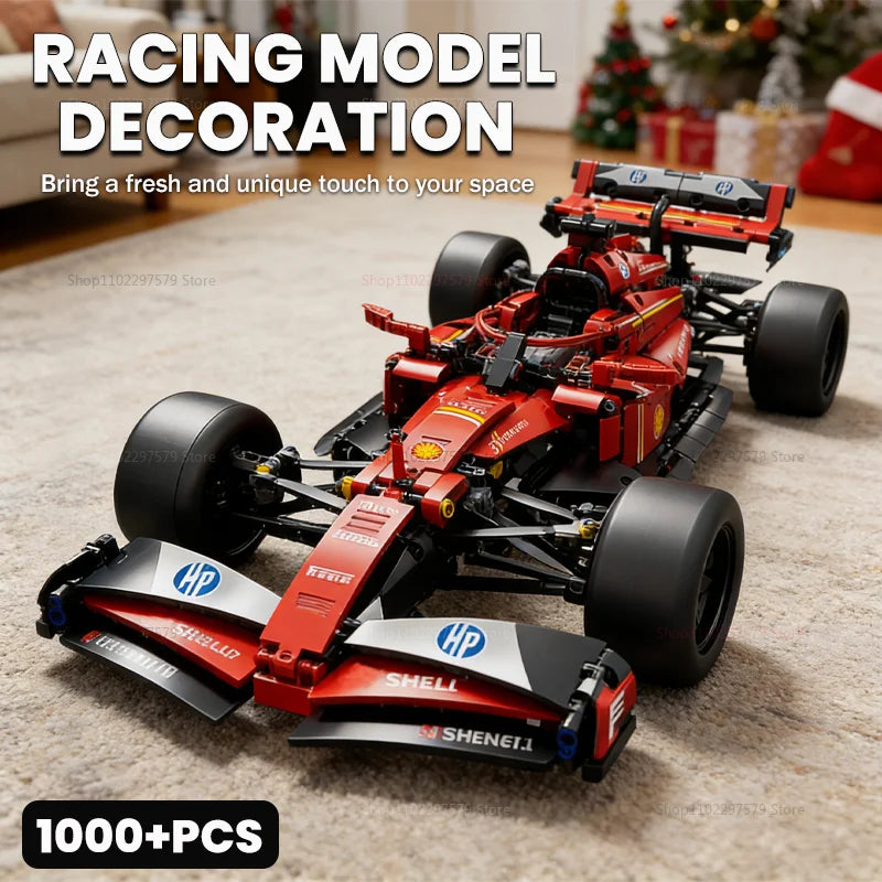 Heißes 1000+ Teile Rennwagen Modell Bausteine Set Kinder Erwachsene Kreatives DIY Spielzeug Geschenk Hochwertige Steine für Kinder, Jugendliche und Erwachsene