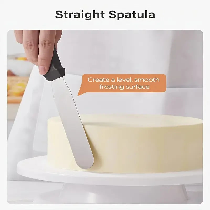 76-Piece Cake Decorating Tool Kit -Non-Slip Turntable For Beginners And Professionals DIY Cream Cookies Cake Making Baking Tools