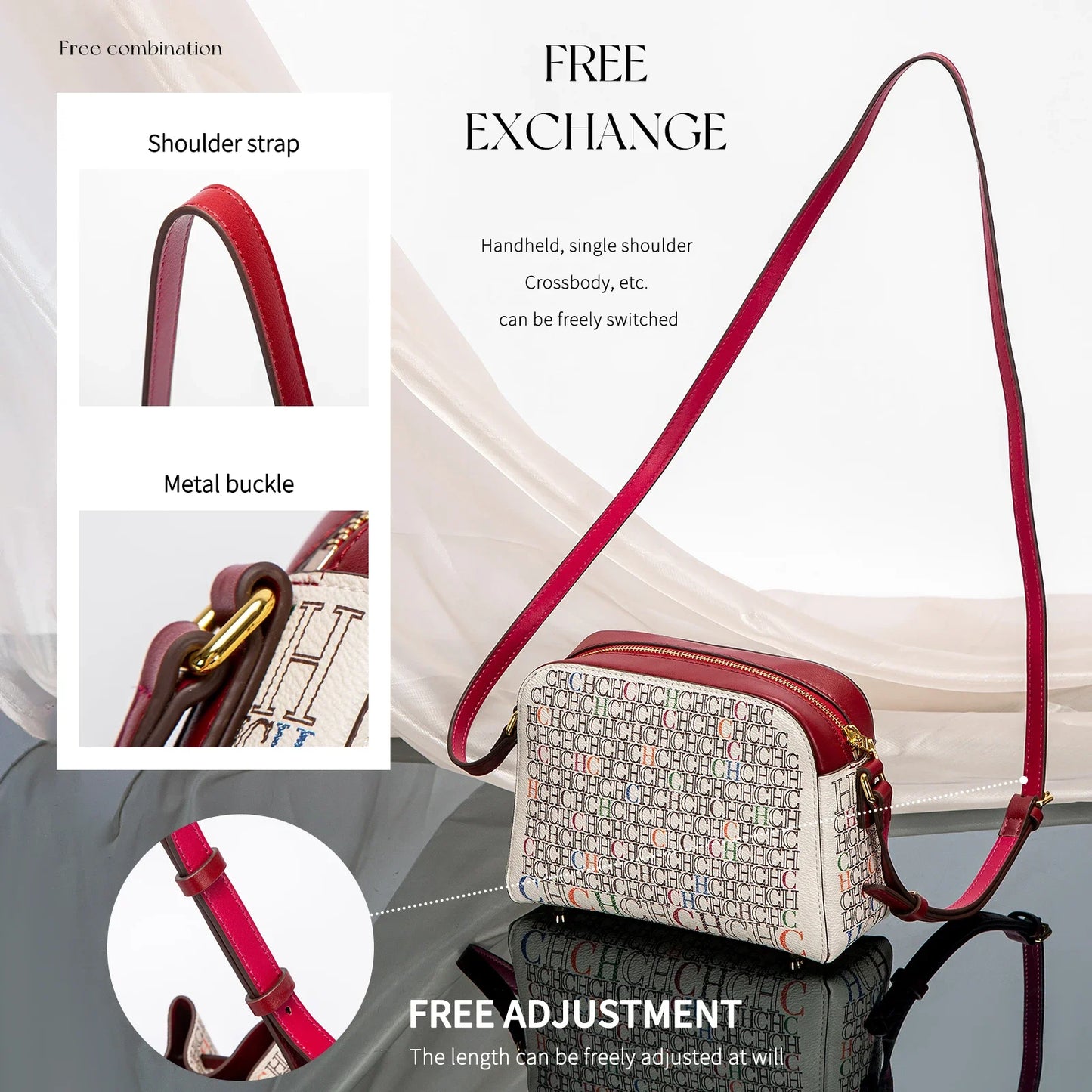 Klassische Luxus-Damenhandtasche Quadratische PVC-bedruckte Umhängetasche Modische Damen-Designer-Damentasche