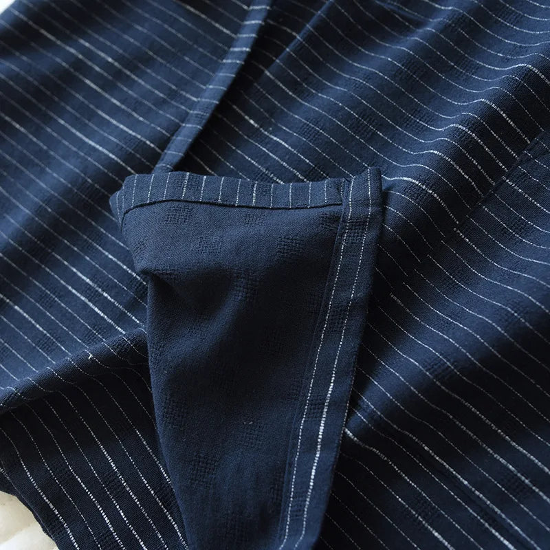 Neuer japanischer Kimono Kurzarm-Shorts-Anzug Herren Pyjama Zweiteiler Sommer Baumwolle Yukata Übergröße Bademantel Nachtwäsche für Herren