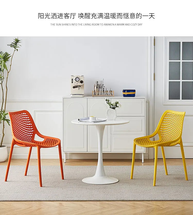 Outdoor-Kunststoff-Esszimmerstühle Nordisches modernes Design Esszimmerstühle Küche Schlafzimmer Sillas De Comedor Chaises Küchenmöbel