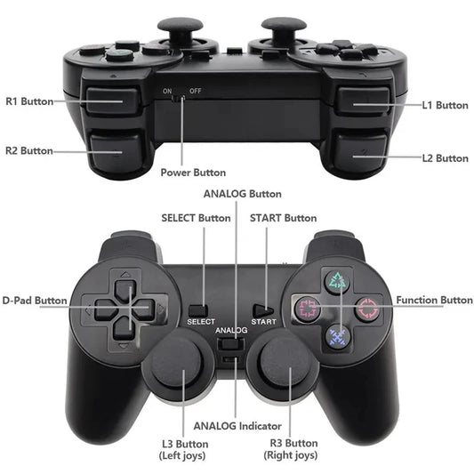 Hot Sale Wireless Gamepad für PS2 Controller für Playstation 2 Konsole Joystick 2.4G Doppel-Vibrationsschock Joypad USB PC Spiel