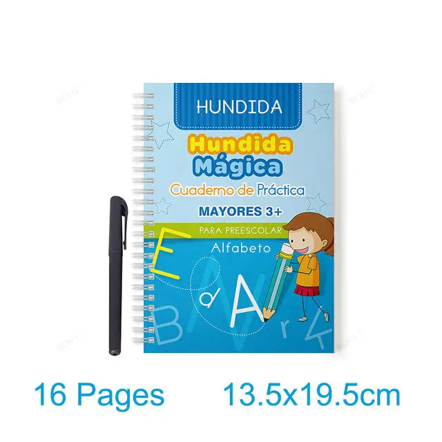 Sank Magic Practice Deutsch Übungsbuch Stift Spanisch Kalligraphie Für Kinder Kostenloses Abwischen Englisch Französisch Wiederverwendbares Schreiblernbuch Kostenloser Versand