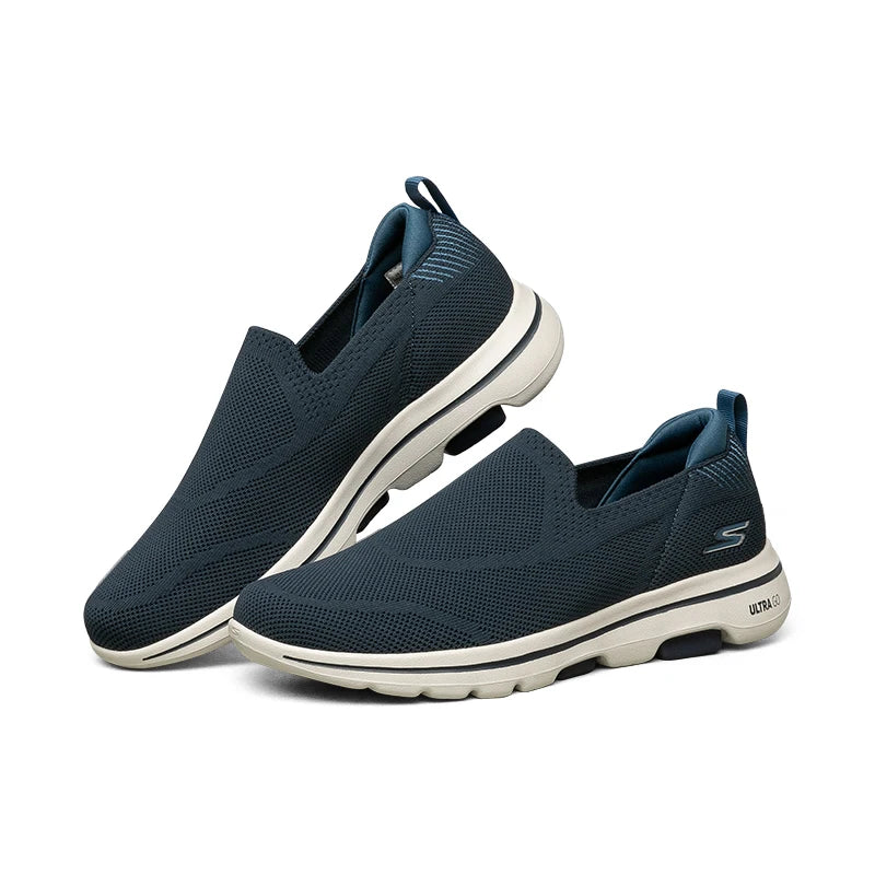 Skechers Schuhe Herren GO WALK 5 Slip-on Freizeit Outdoor Sport Walking Schuhe Herren Leicht Atmungsaktiv Einfaches An- und Ausziehen Sneaker