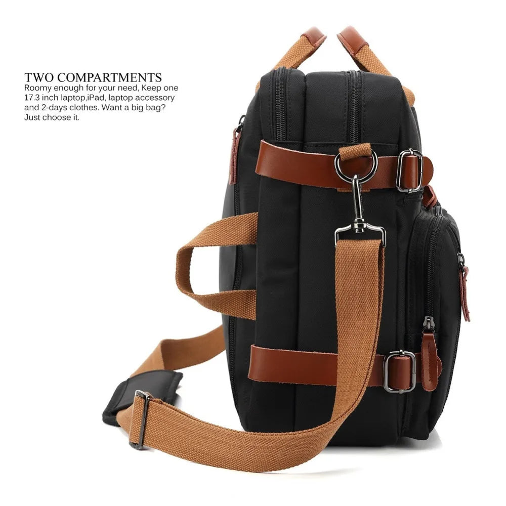Handbag Business Briefcase Rucksack Convertible Backpack Laptop Bag 17 inch Notebook Bag Shoulder Messenger Laptop Case