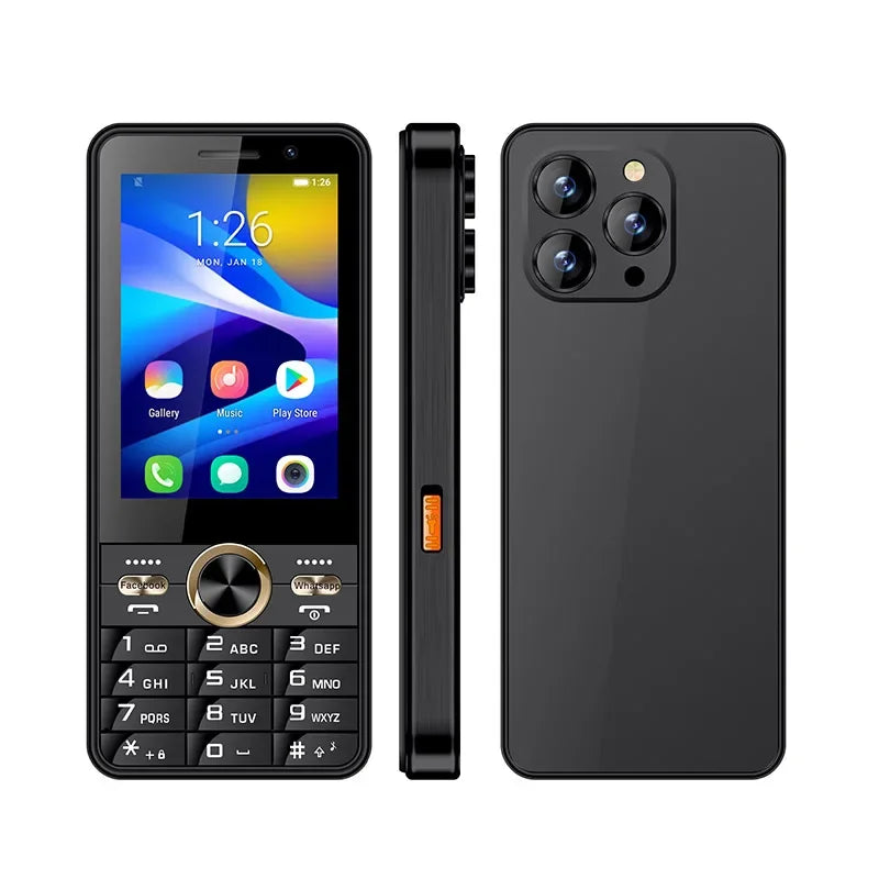 UNIWA HOPE XS17 4G Touch Screen Keypad Phone Android 8.1 Dual SIM Card 3.5 Inch 2GB RAM+16GB ROM 2500mAh Cellphone Whatsapp GPS