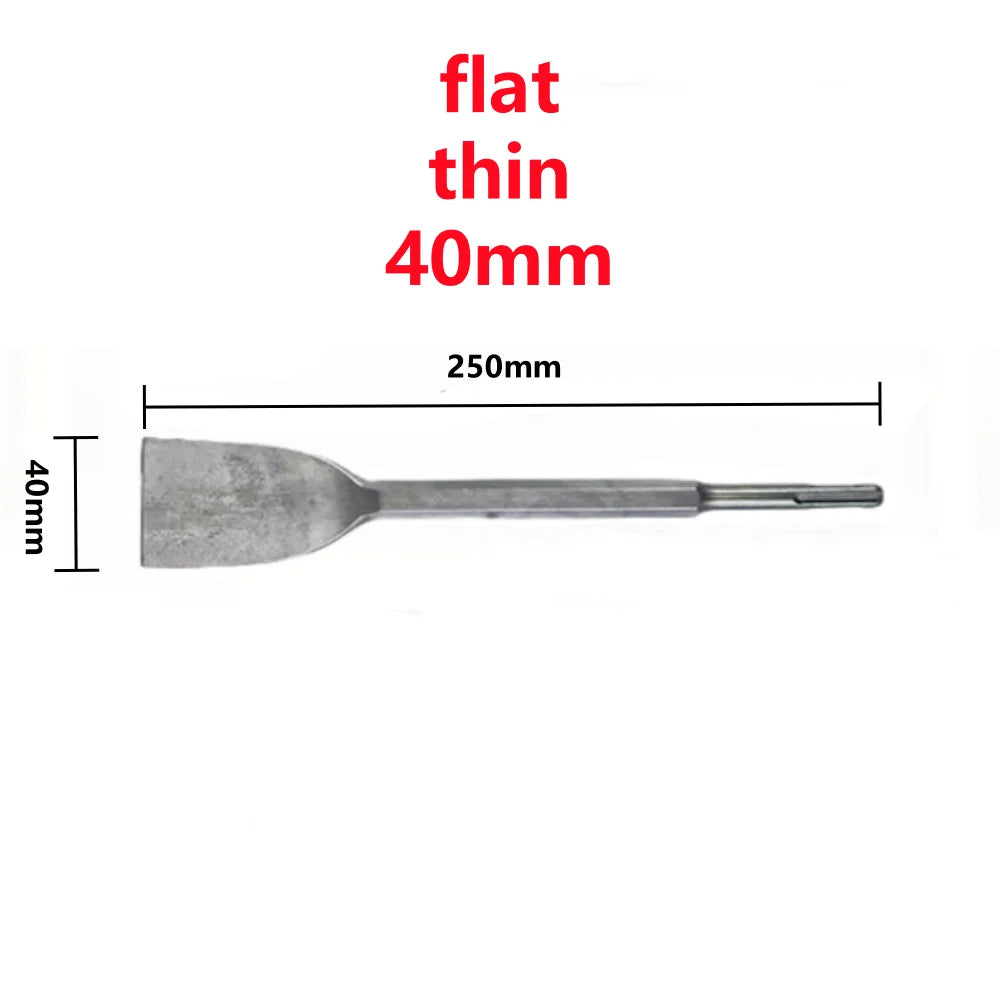 250mm Meißelsatz SDS Plus Schaft Elektrohammerbohrer Punkt Nut Flachmeißel Mauerwerkzeug für Beton Ziegelwand Stein
